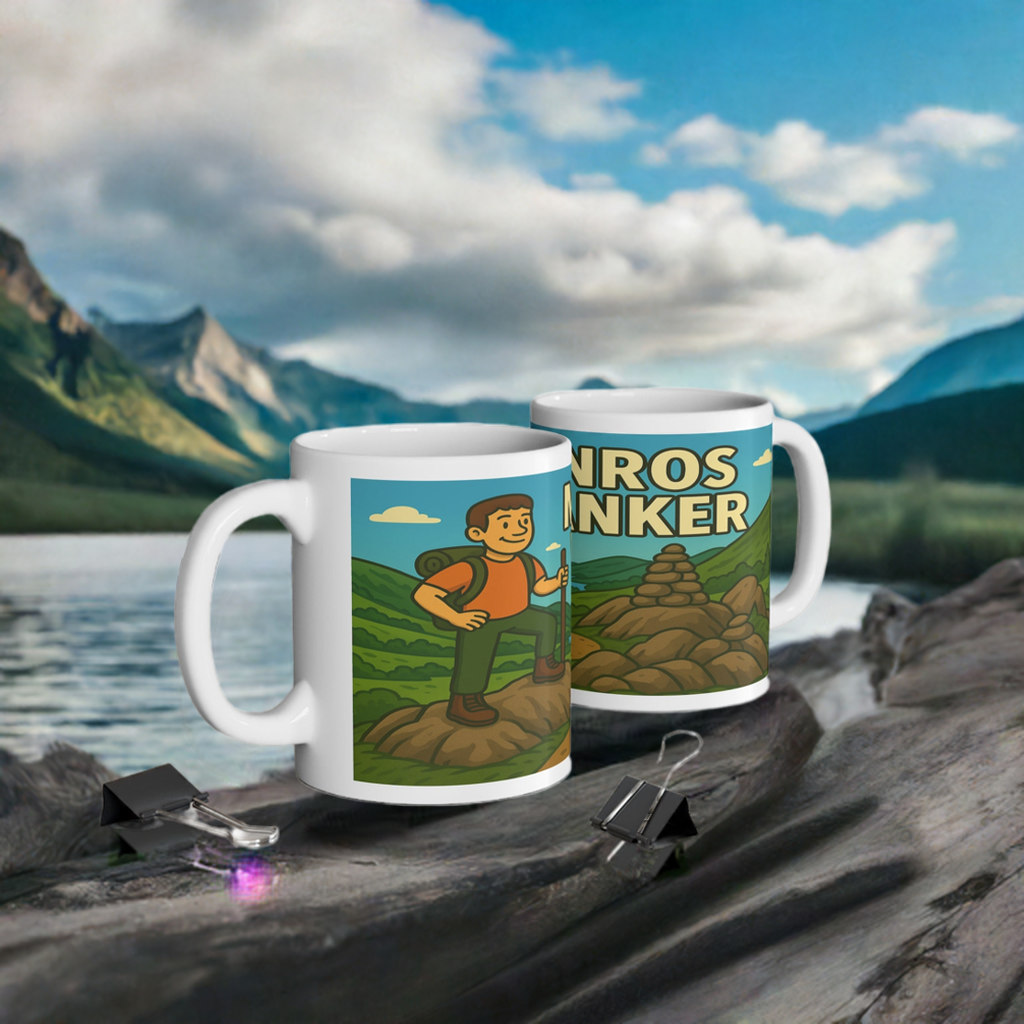 Munro Wanker ceramic mug for him - The Obese Hiker