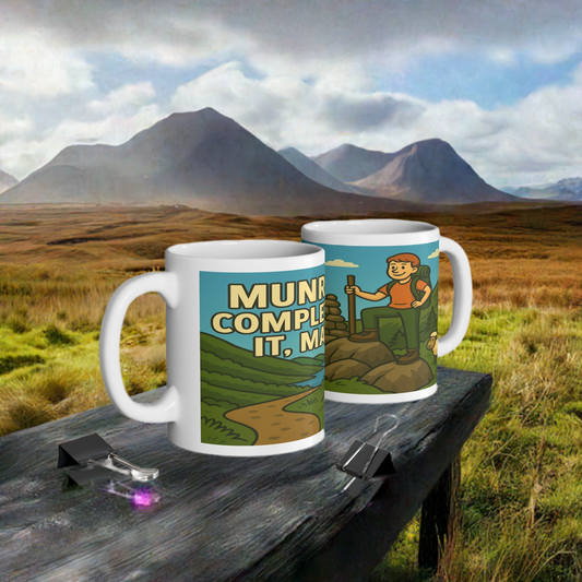 Munros Completed It Mate ceramic mug for him - The Obese Hiker