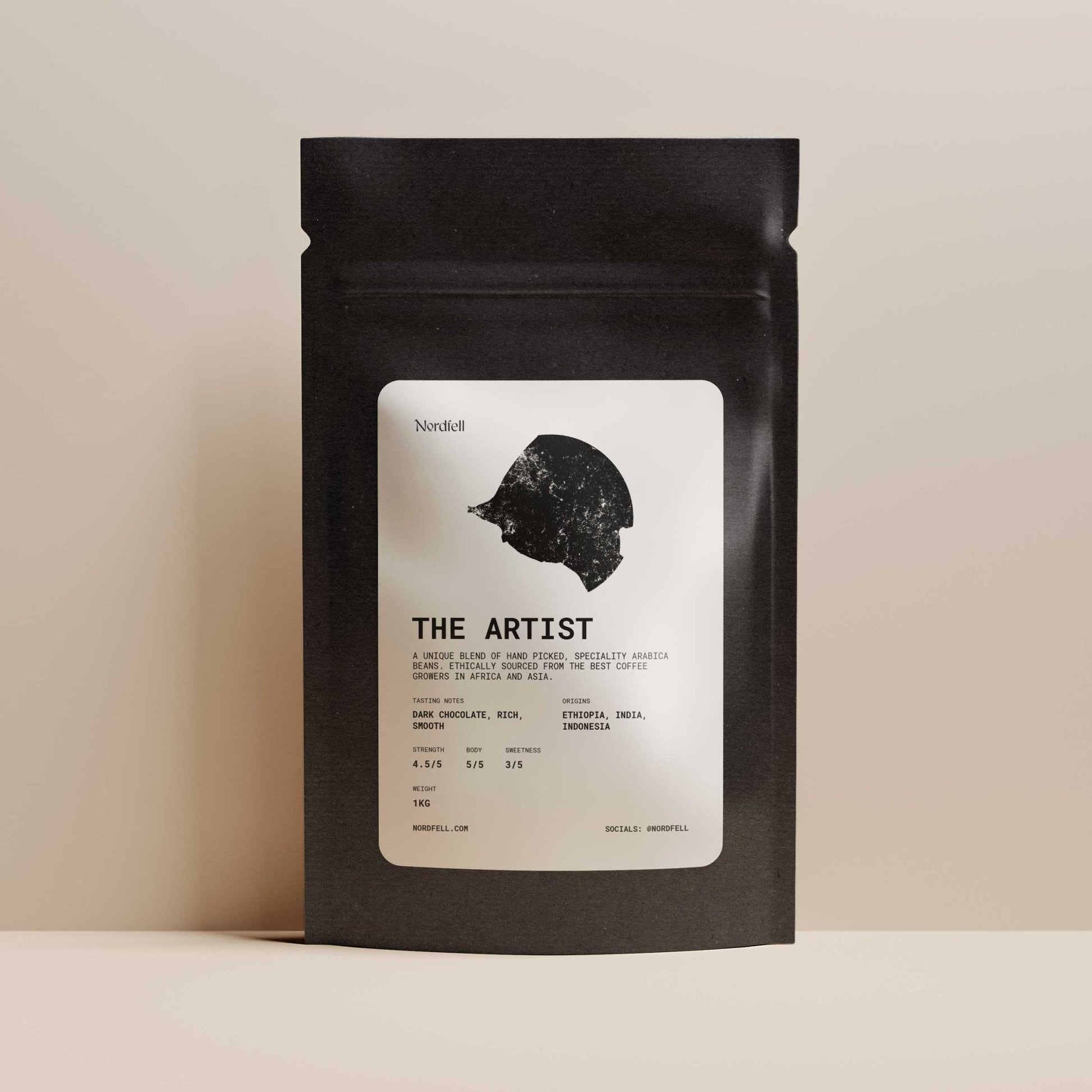 The Artist Coffee – Dark Roast Blend (1kg) package