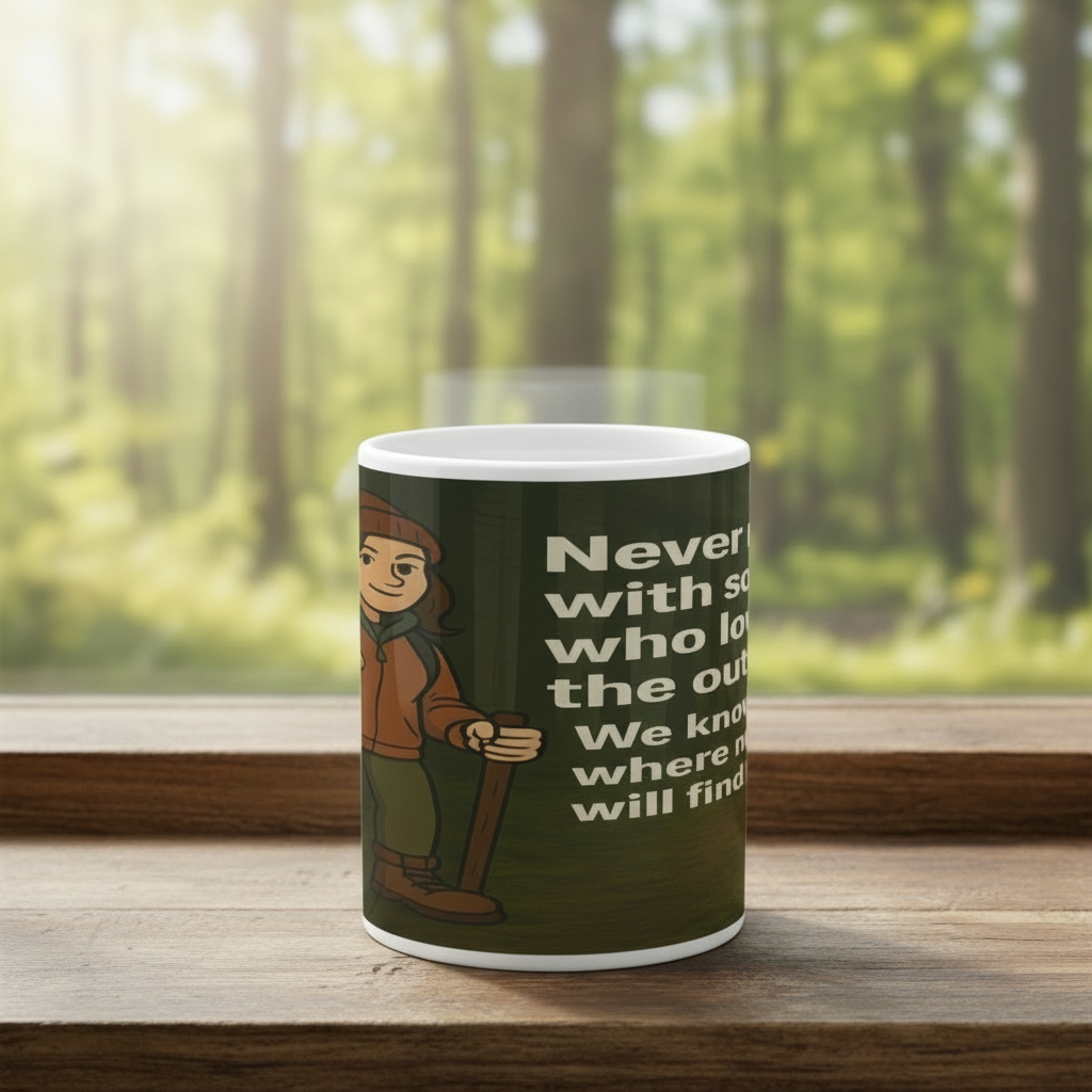 Ceramic Mug 11oz – Never Mess With Outdoors Lover for Her | Gift
