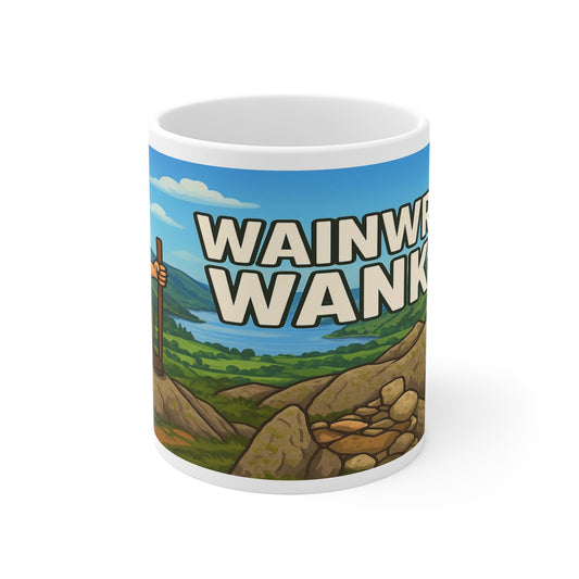 Wainwright Wanker Mug - Funny Hiking Gift for Him | Coffee Cup for Outdoor Lovers