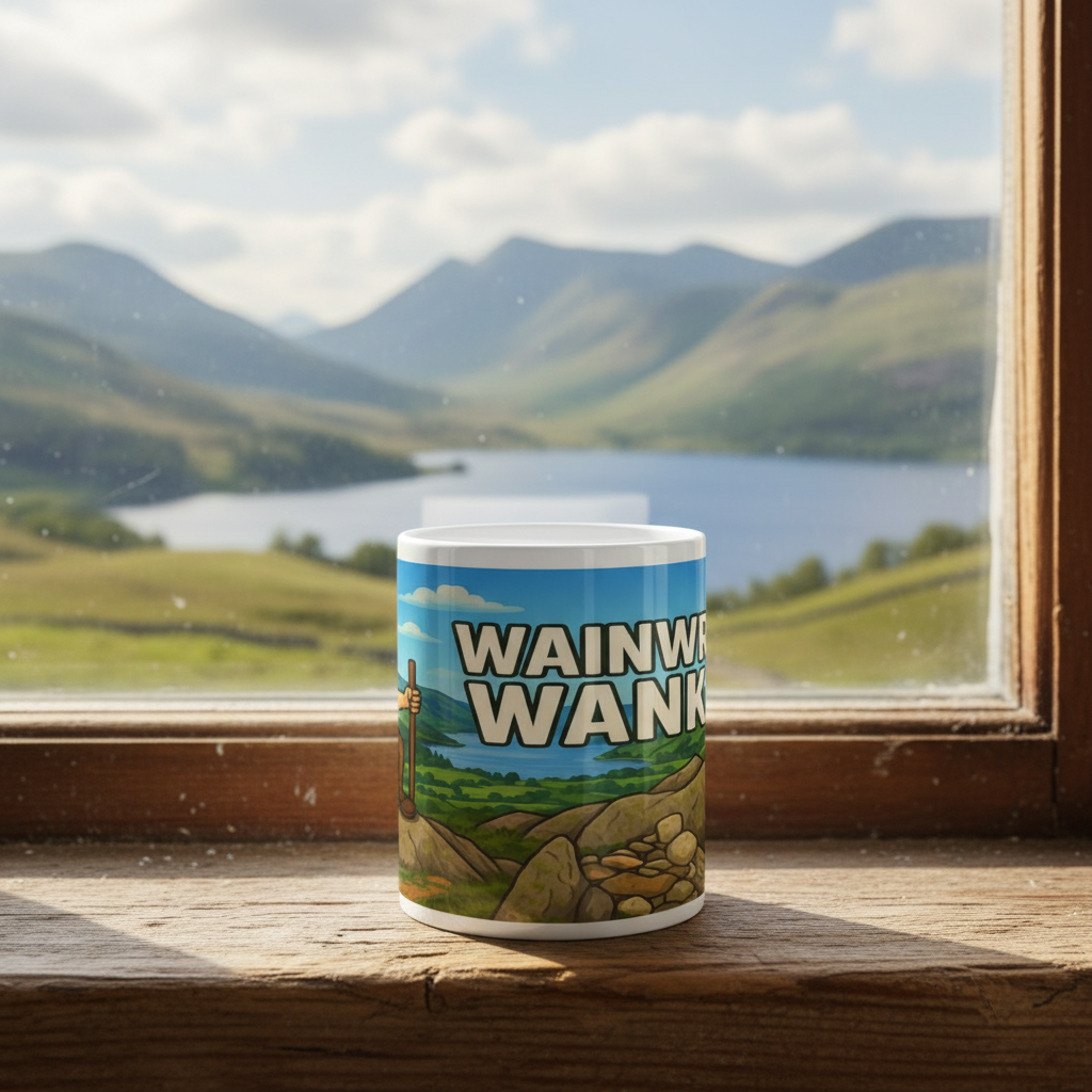 Ceramic Mug 11oz – Wainwright Wanker for Hikers | Funny Hiking Gift for Him