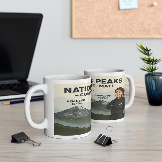 National 3 Peaks – Completed It, Mate Mug For Her - Funny Adventure Cup for Hikers | Outdoor Gift for Nature Lovers and Walkers