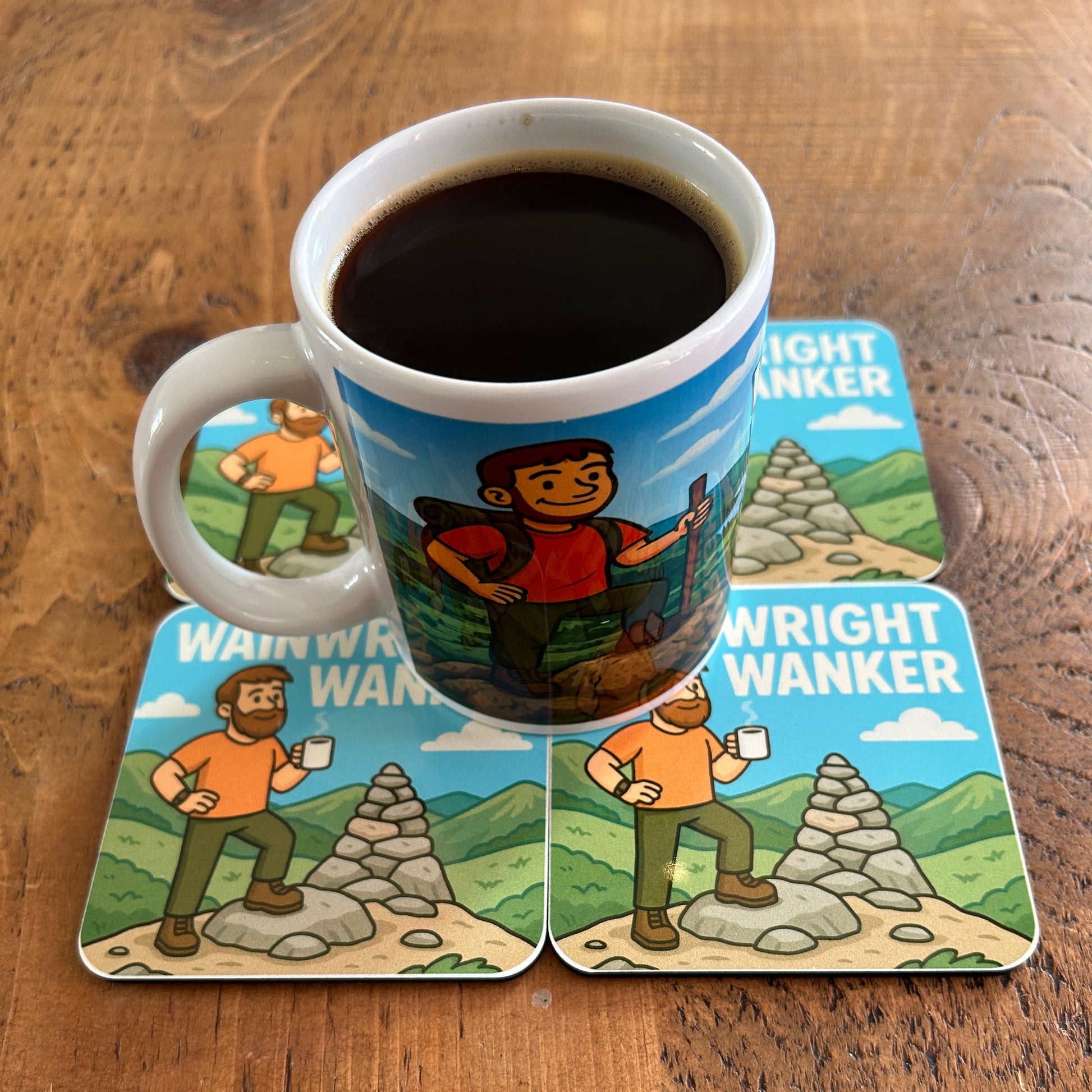 The Obese Hiker Lake District ceramic mug - Wainwright Wanker slogan