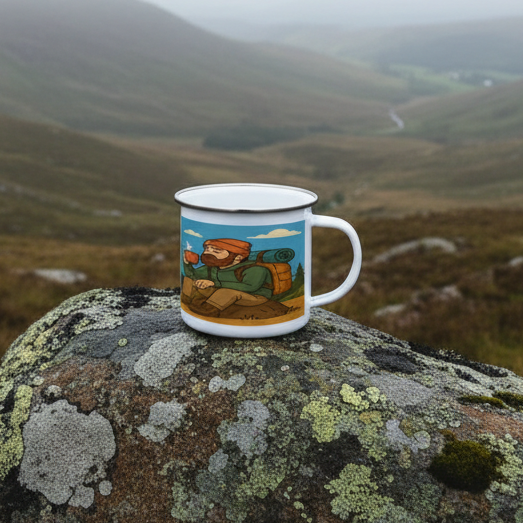 Enamel Mug 12oz – Brewed for the Wild for Him | Camping & Hiking Gift