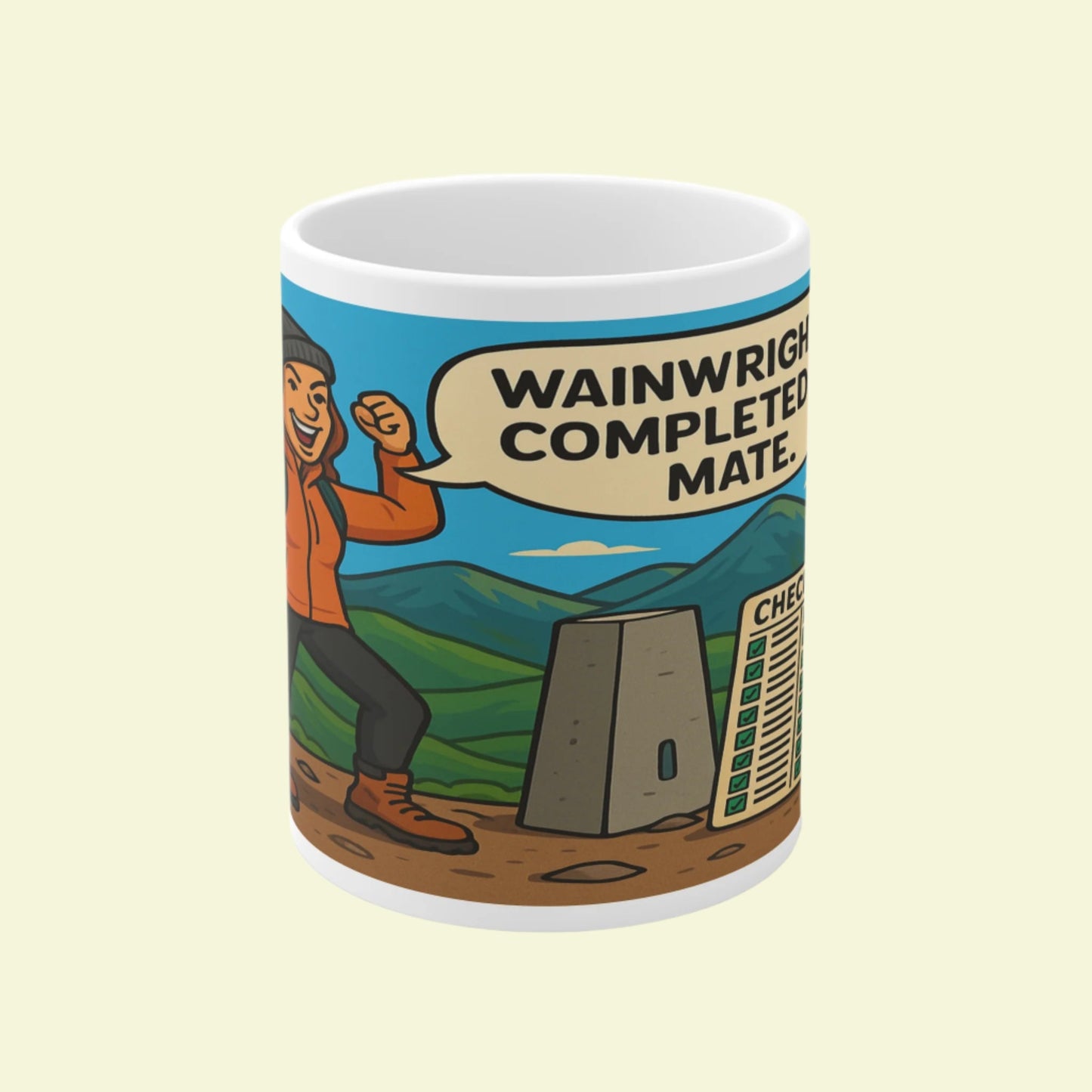 Wainwrights Completed It Mate Ceramic Mug for Her – Funny Lake District Hiking & Office Gift