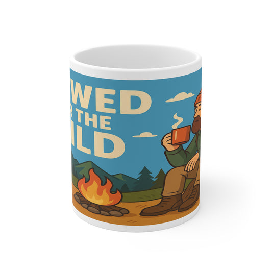 Brewed For The Wild - Perfect Gift for Nature Lovers, Hiking, Camping, Relaxation, Coffee Time - 11oz Mug - For Him