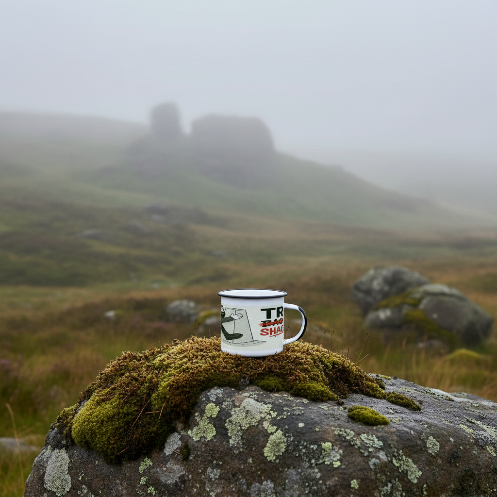 Enamel Mug 12oz – Trig Shagger for Him | Funny Hiking & Mountain Gift