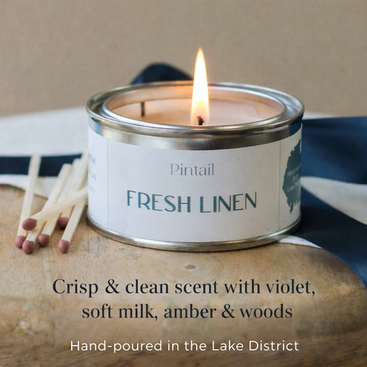 Lake District Hand Poured Candle Gift Set | Natural Scented Paint Tin Candles (4 Pack)