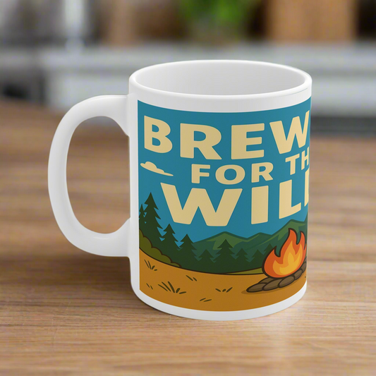 Brewed for the Wild ceramic mug for her - The Obese Hiker
