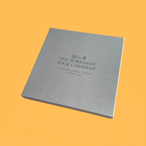 Yorkshire Socks Luxury Gift Box rigid presentation box for 4 pair bundle gift packaging
