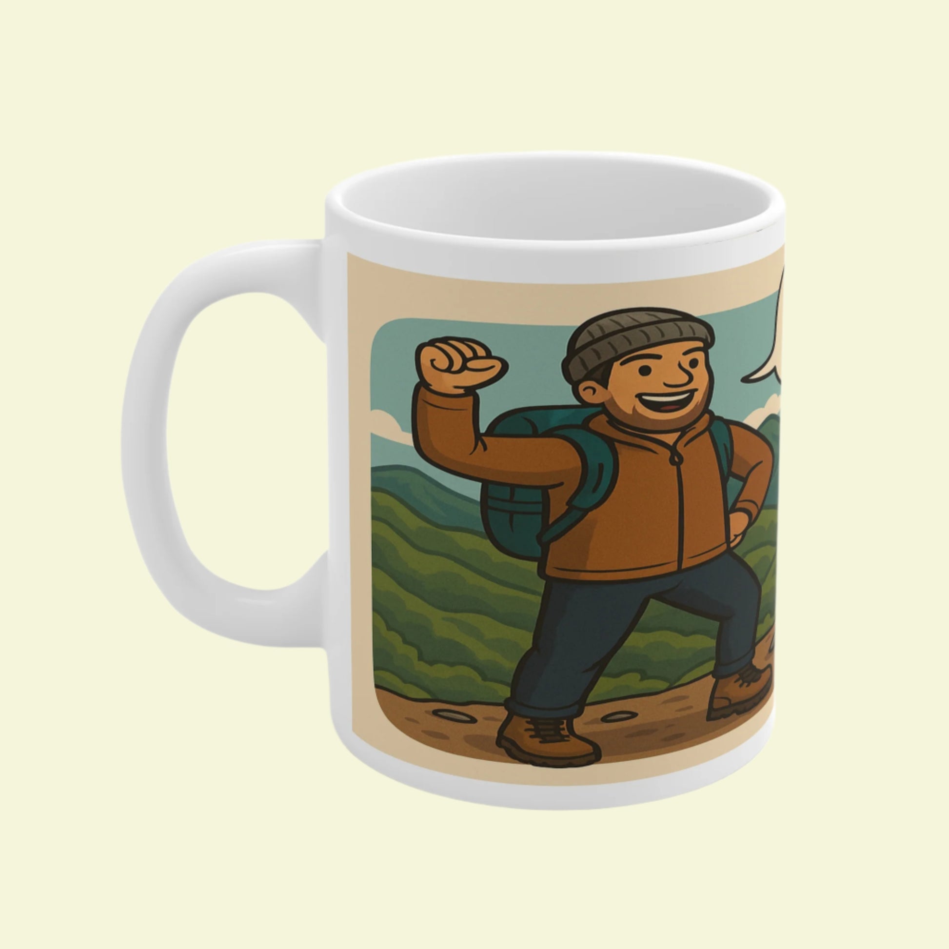 Walking and hiking Lake District ceramic mug for him - Wainwrights Completed It Mate theme