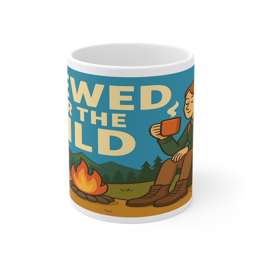 Brewed For The Wild - Perfect Gift for Nature Lovers, Hiking, Camping, Relaxation, Coffee Time - 11oz Mug - For Her