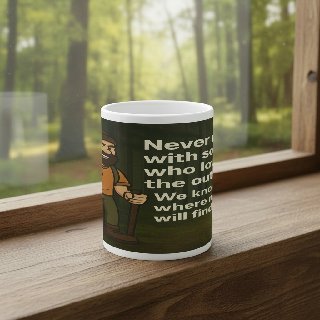 Ceramic Mug 11oz – Never Mess With Outdoors Lover for Him | Gift