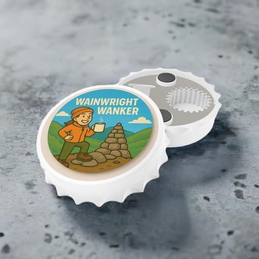 Wainwright Wanker Bottle Opener - Funny Hiking Gift for Her | Magnetic Beer Opener for Walkers, Campers & Outdoor Lovers