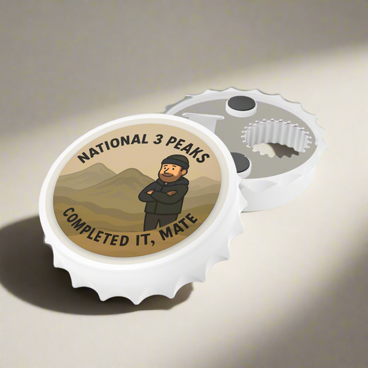 National 3 Peaks Bottle Opener - Funny Hiking Gift for Him | Magnetic Beer Opener for Walkers, Campers & Outdoor Lovers