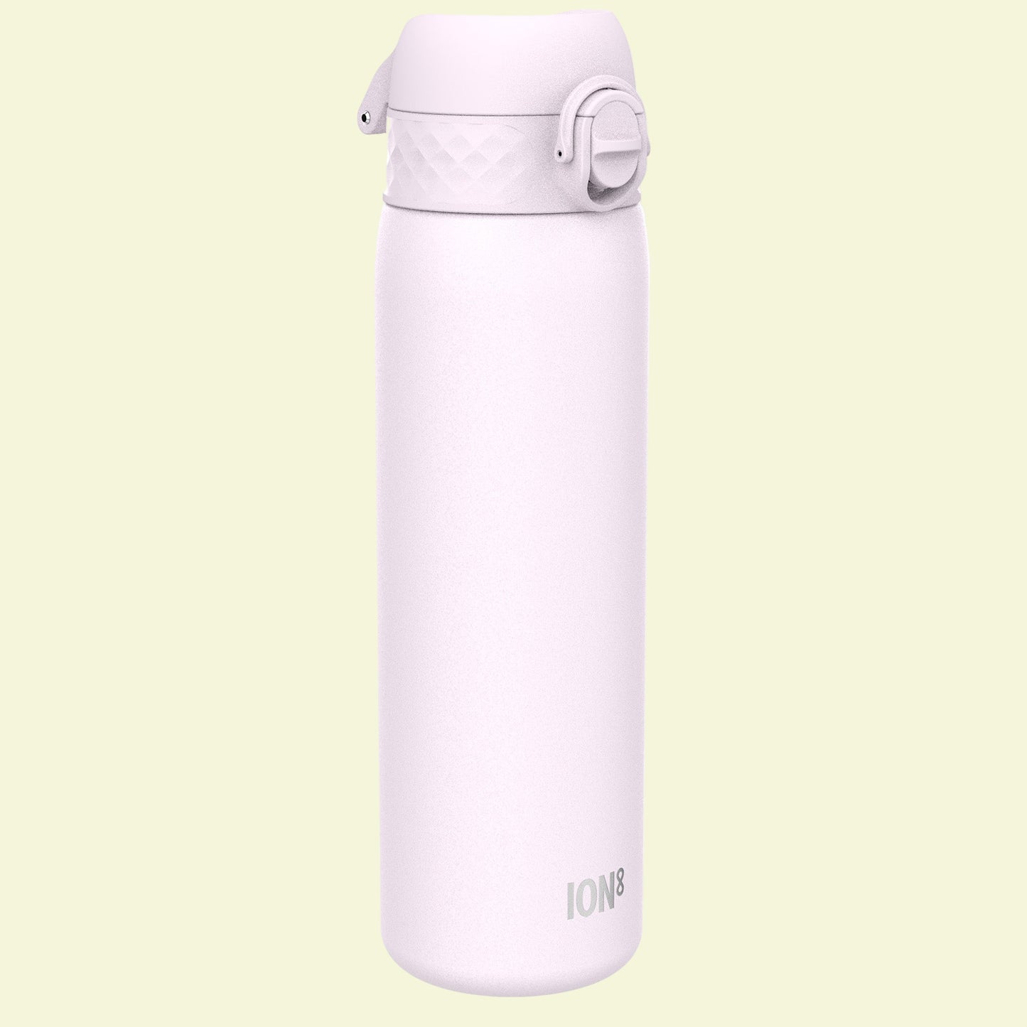 White water bottle with a lid on a white background