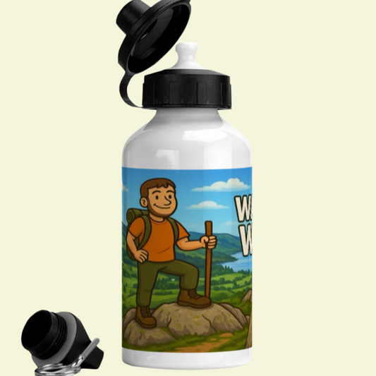 Sarcastic Lake District drink bottle for male Wainwright baggers - Wainwright Wanker 400ml