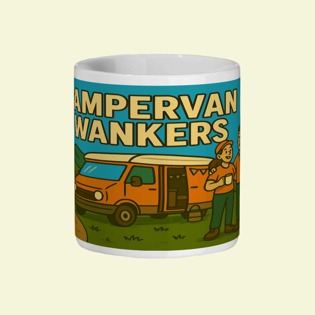 campervan wankers mug front view