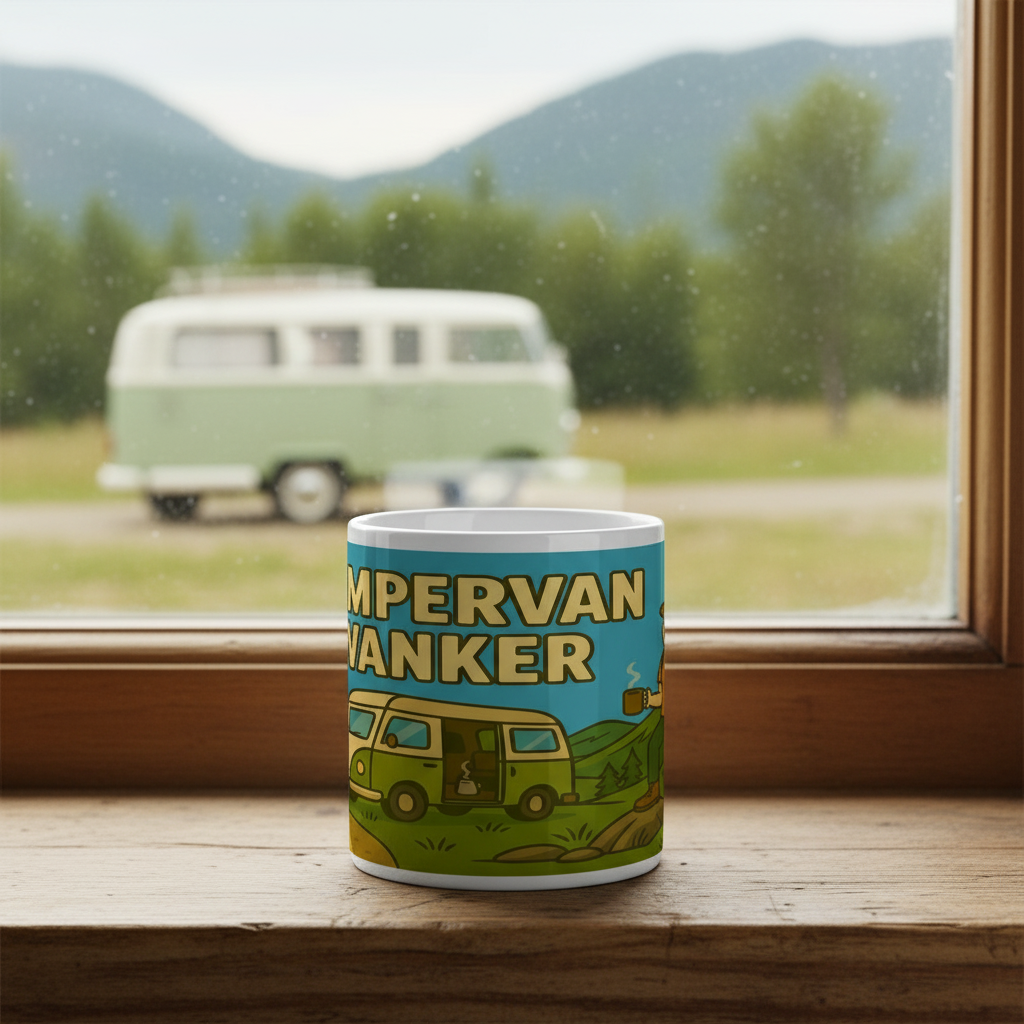 Ceramic Mug 11oz – Campervan Wanker for Her | Funny Camping Gift