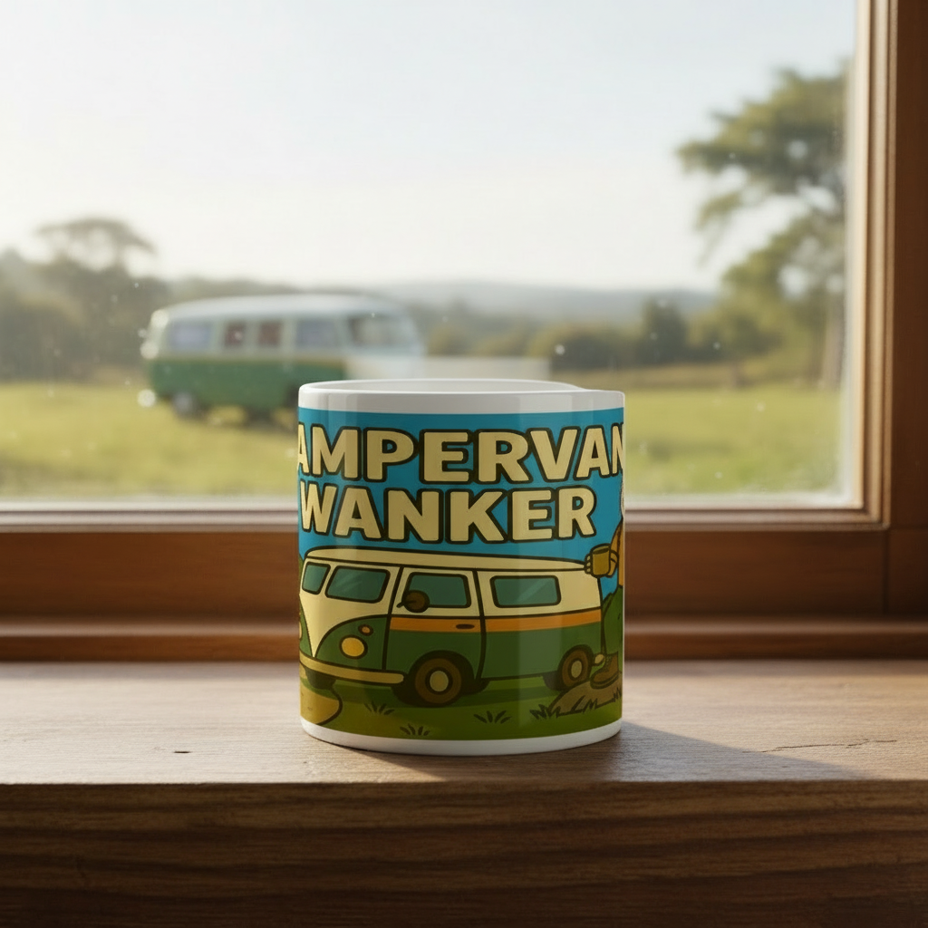 Ceramic Mug 11oz – Campervan Wanker for Him | Funny Camping Gift