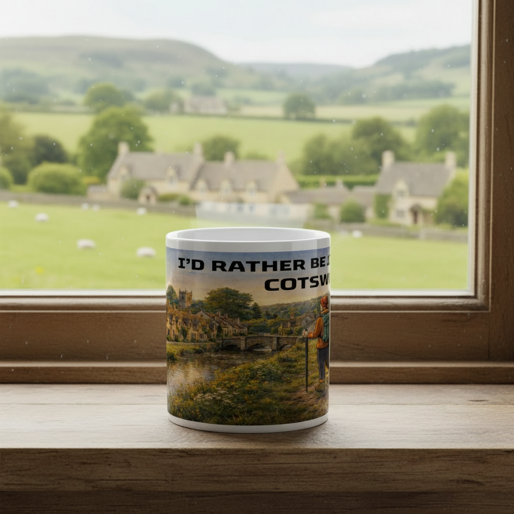 Ceramic Mug 11oz – I'd Rather Be in the Cotswolds for Him | Hiking Gift
