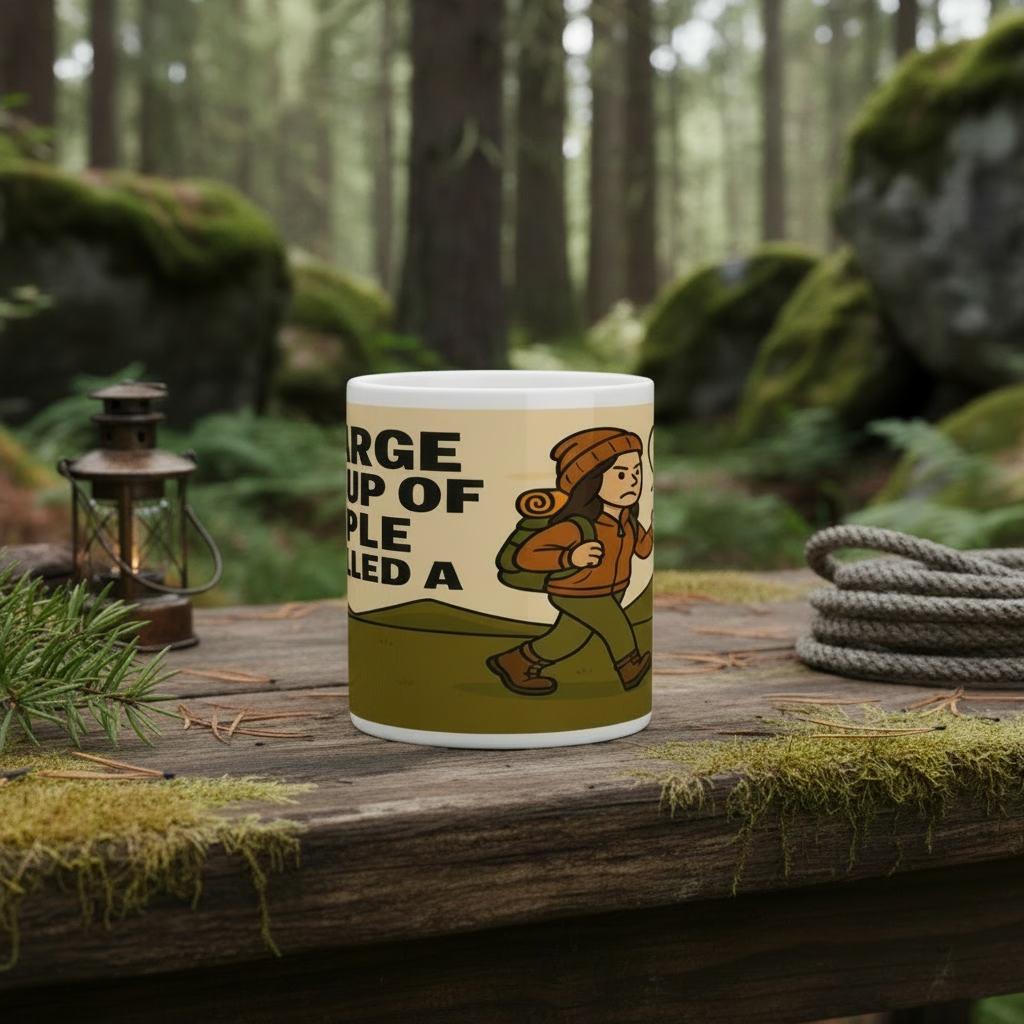 Ceramic Mug 11oz – A Large Group of People for Her | Funny Outdoors Gift
