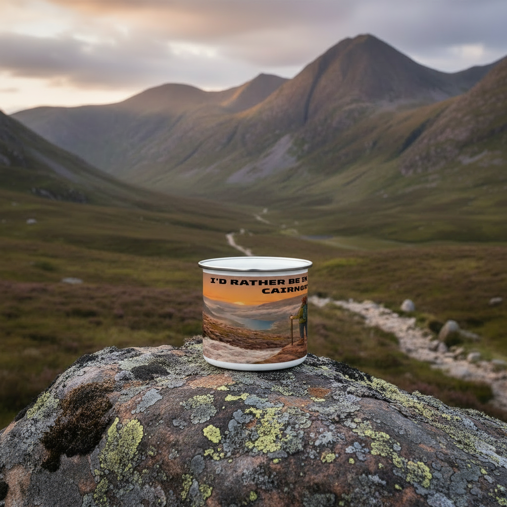 Enamel Mug 12oz – I'd Rather Be in the Cairngorms for Her | Camping Gift