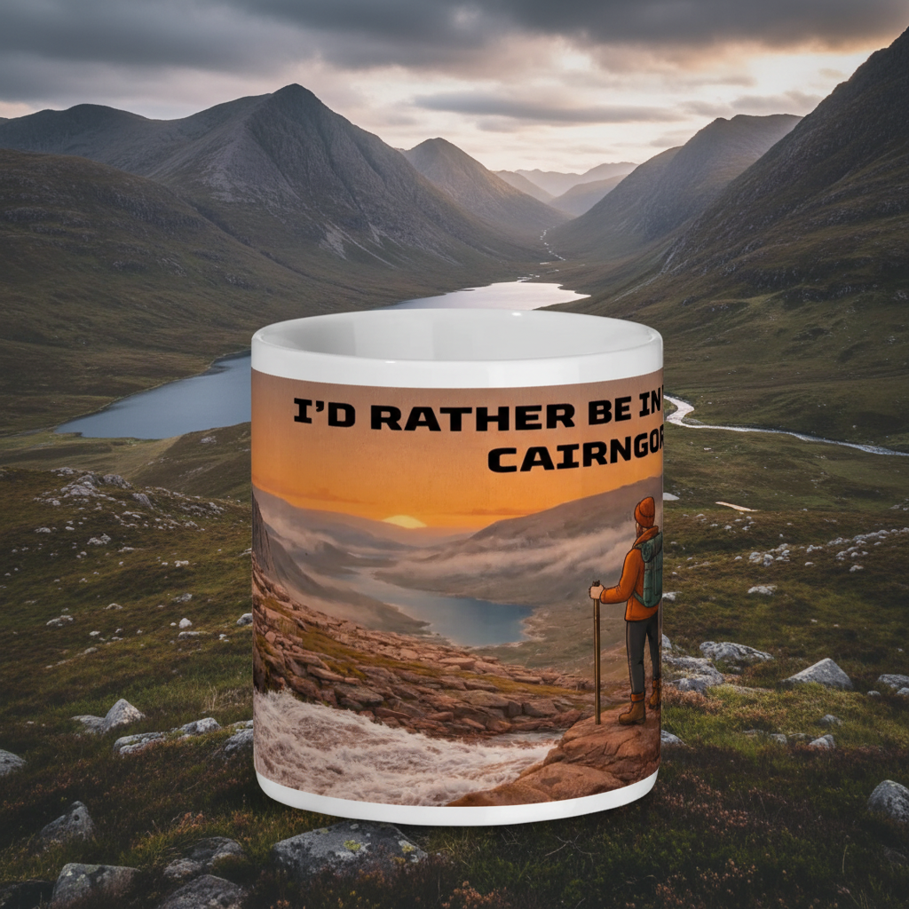 Ceramic Mug 11oz – I'd Rather Be in the Cairngorms for Him | Hiking Gift