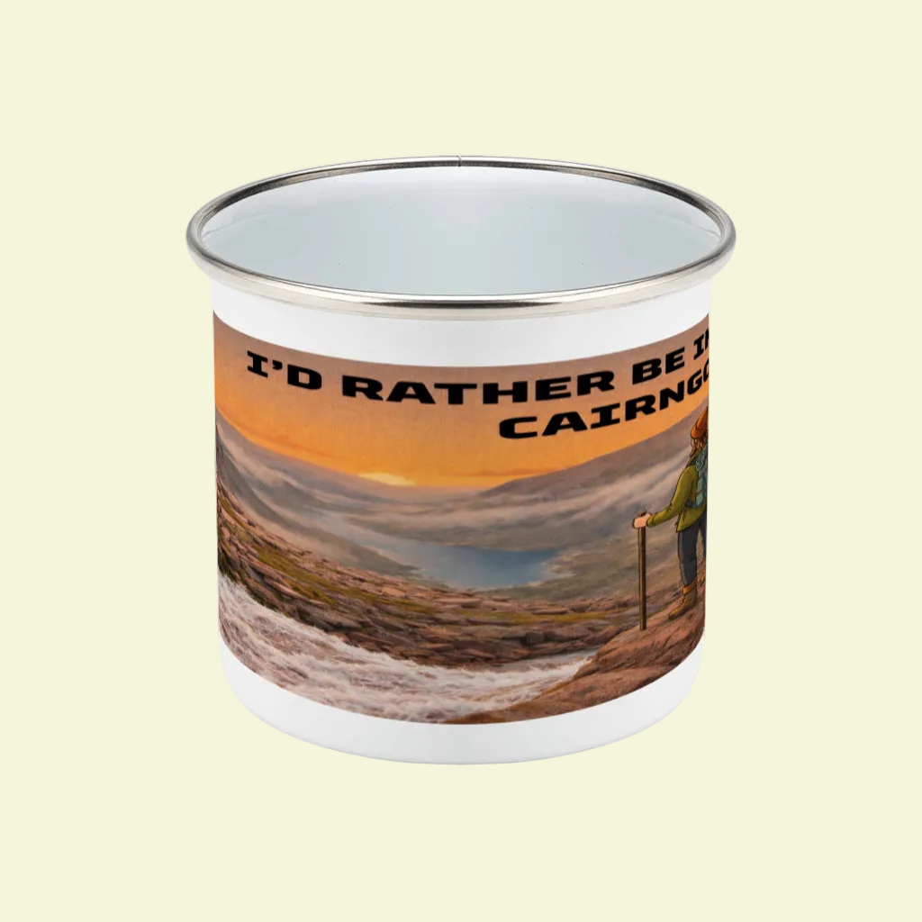 Enamel Mug 12oz – I'd Rather Be in the Cairngorms for Her | Camping Gift