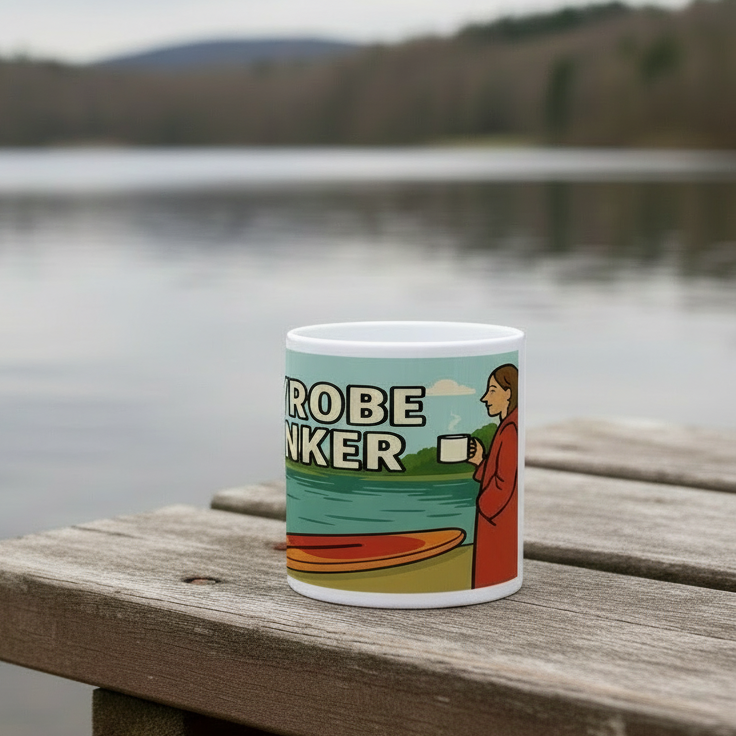 Ceramic Mug 11oz – Dryrobe Wanker for Her | Funny Wild Swimming Gift