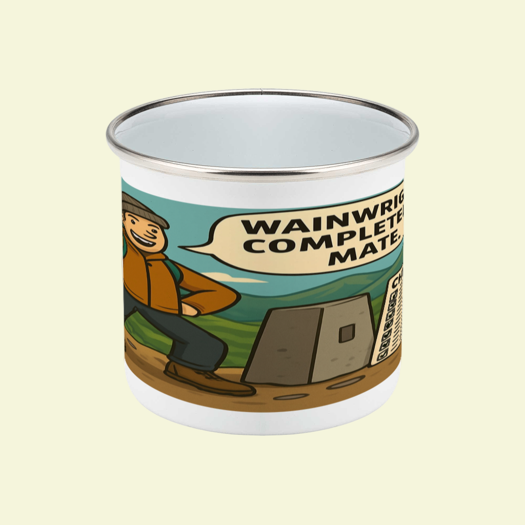 Enamel Mug 12oz – Wainwrights Completed It Mate for Him | Hiking Gift