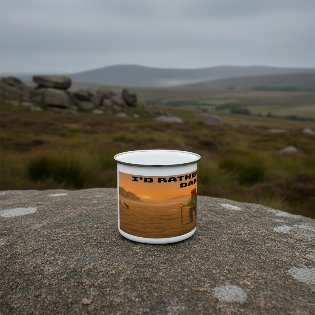 Enamel Mug 12oz – I'd Rather Be on Dartmoor for Her | Camping Gift
