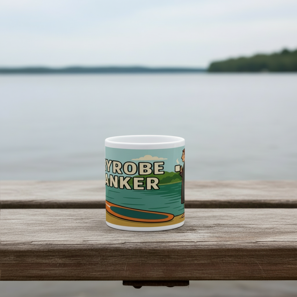 Ceramic Mug 11oz – Dryrobe Wanker for Him | Funny Wild Swimming Gift