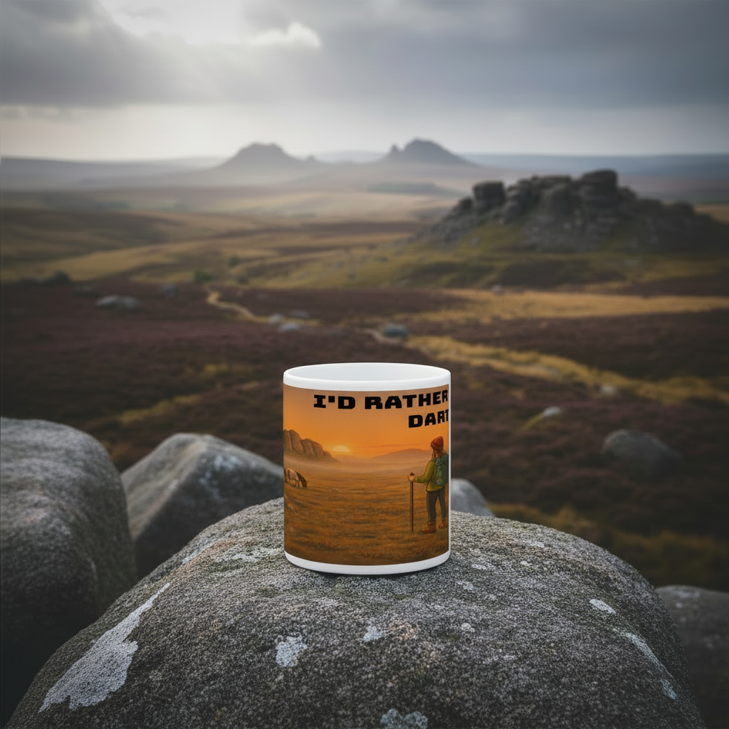 Ceramic Mug 11oz – I'd Rather Be on Dartmoor for Her | Hiking Gift