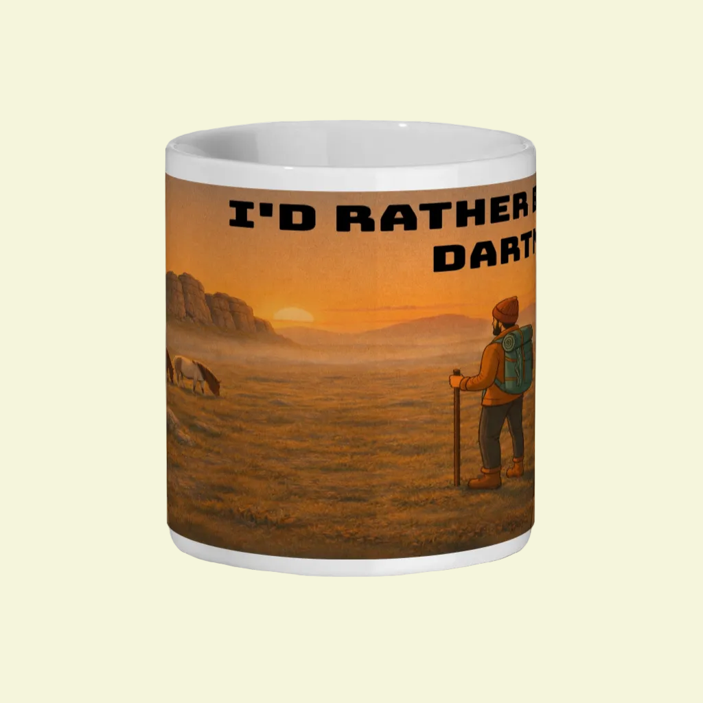 Ceramic Mug 11oz – I'd Rather Be on Dartmoor for Him | Hiking Gift