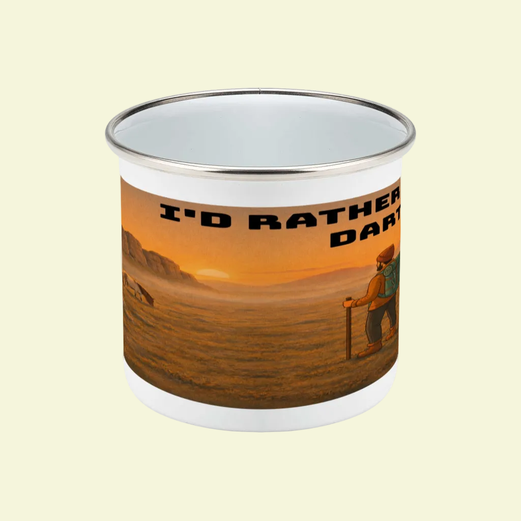 Enamel Mug 12oz – I'd Rather Be on Dartmoor for Him | Camping Gift