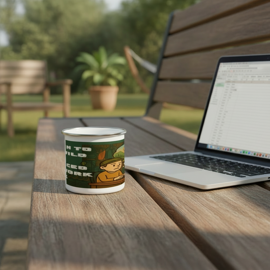 Enamel Mug 12oz – Born to Be Wild for Him | Funny Work & Outdoor Gift