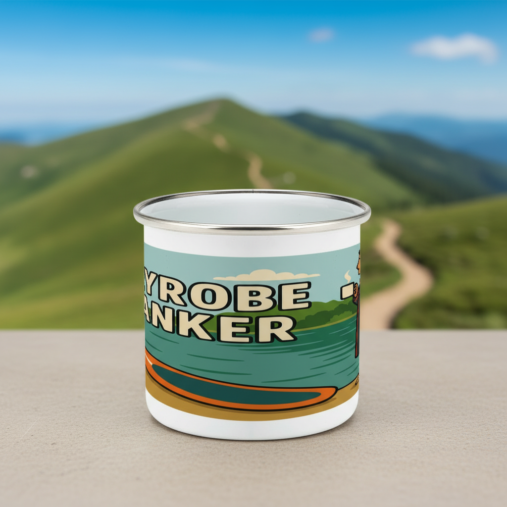 Enamel Mug 12oz – Dryrobe Wanker for Him | Wild Swimming Gift