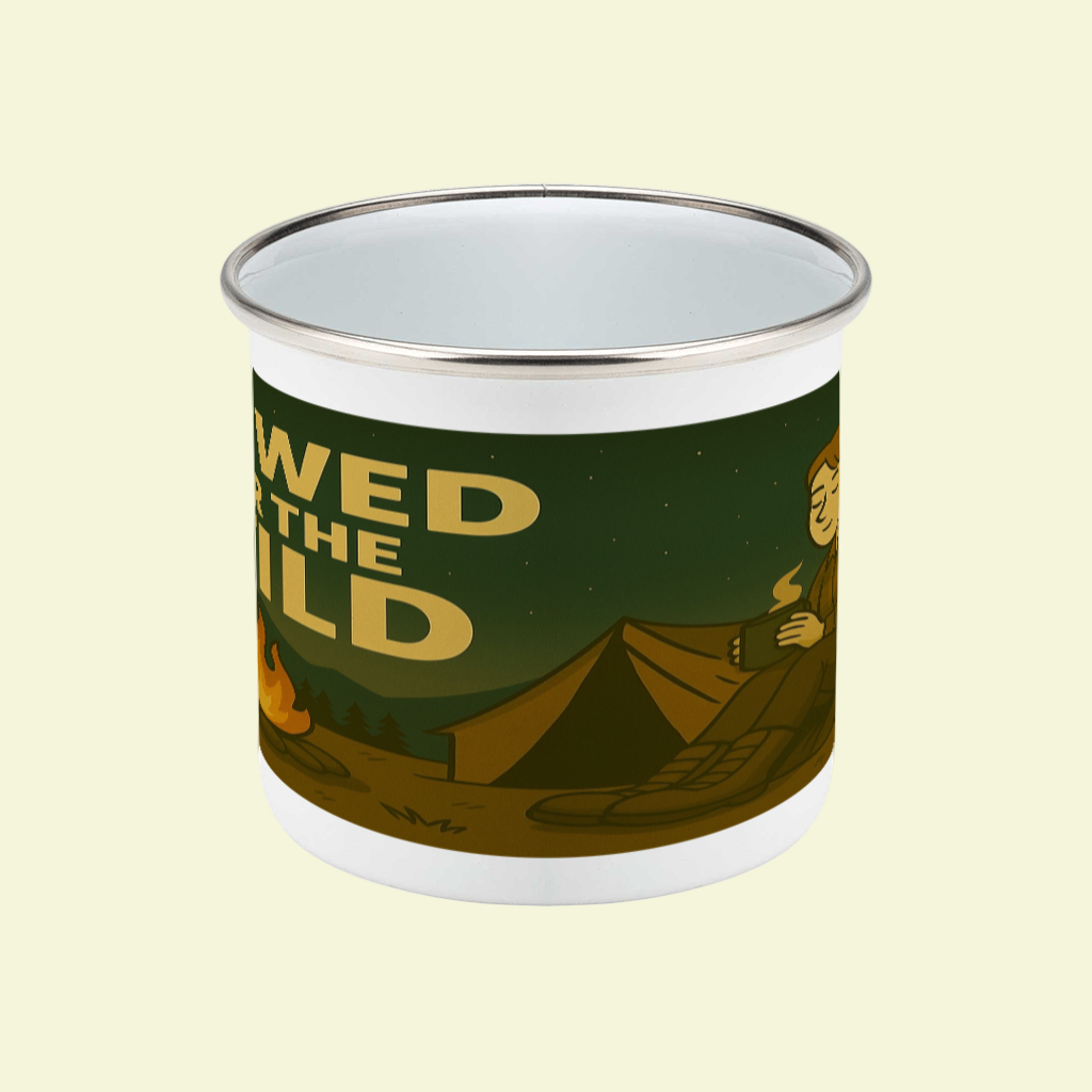 Enamel Mug 12oz – Brewed for the Wild Night for Her | Hiking Gift