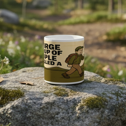 Ceramic Mug 11oz – A Large Group of People for Him | Funny Outdoors Gift