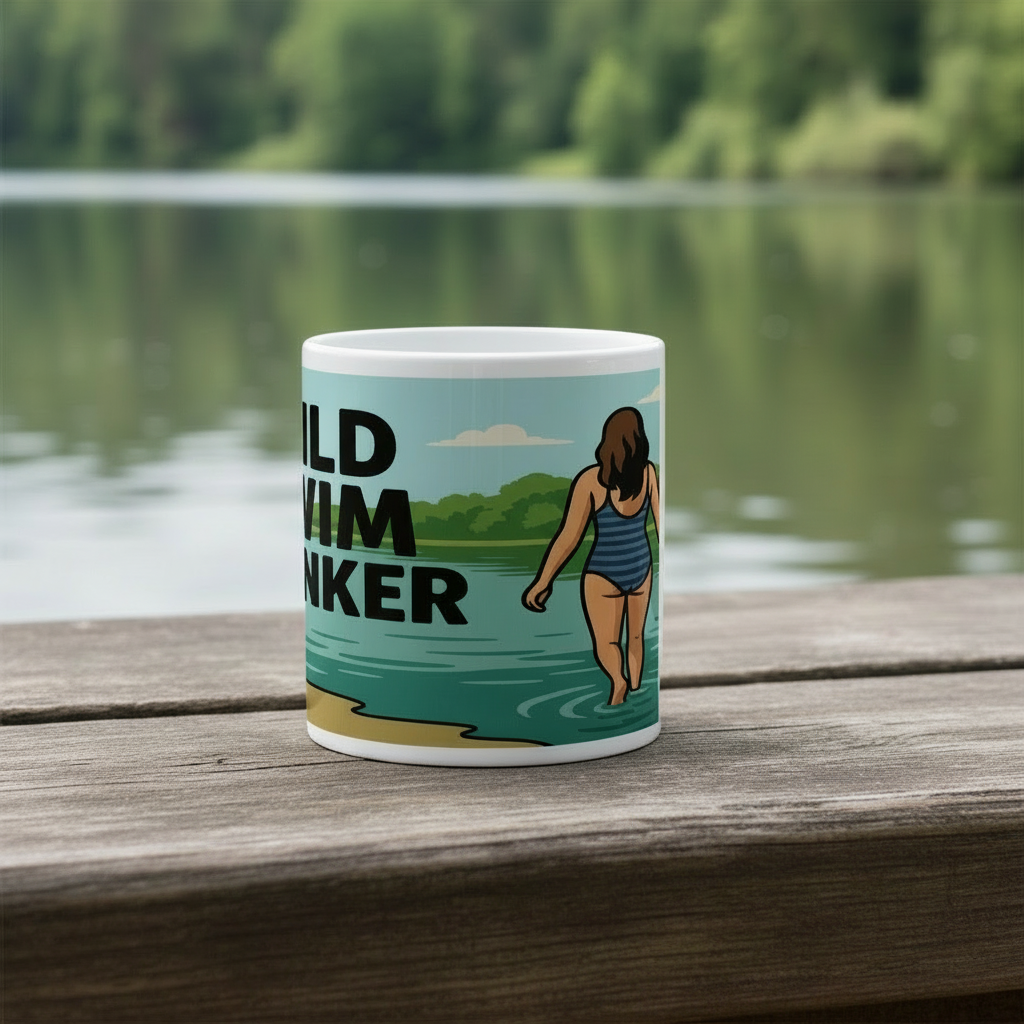 Ceramic Mug 11oz – Wild Swim Wanker for Her | Funny Swimming Gift
