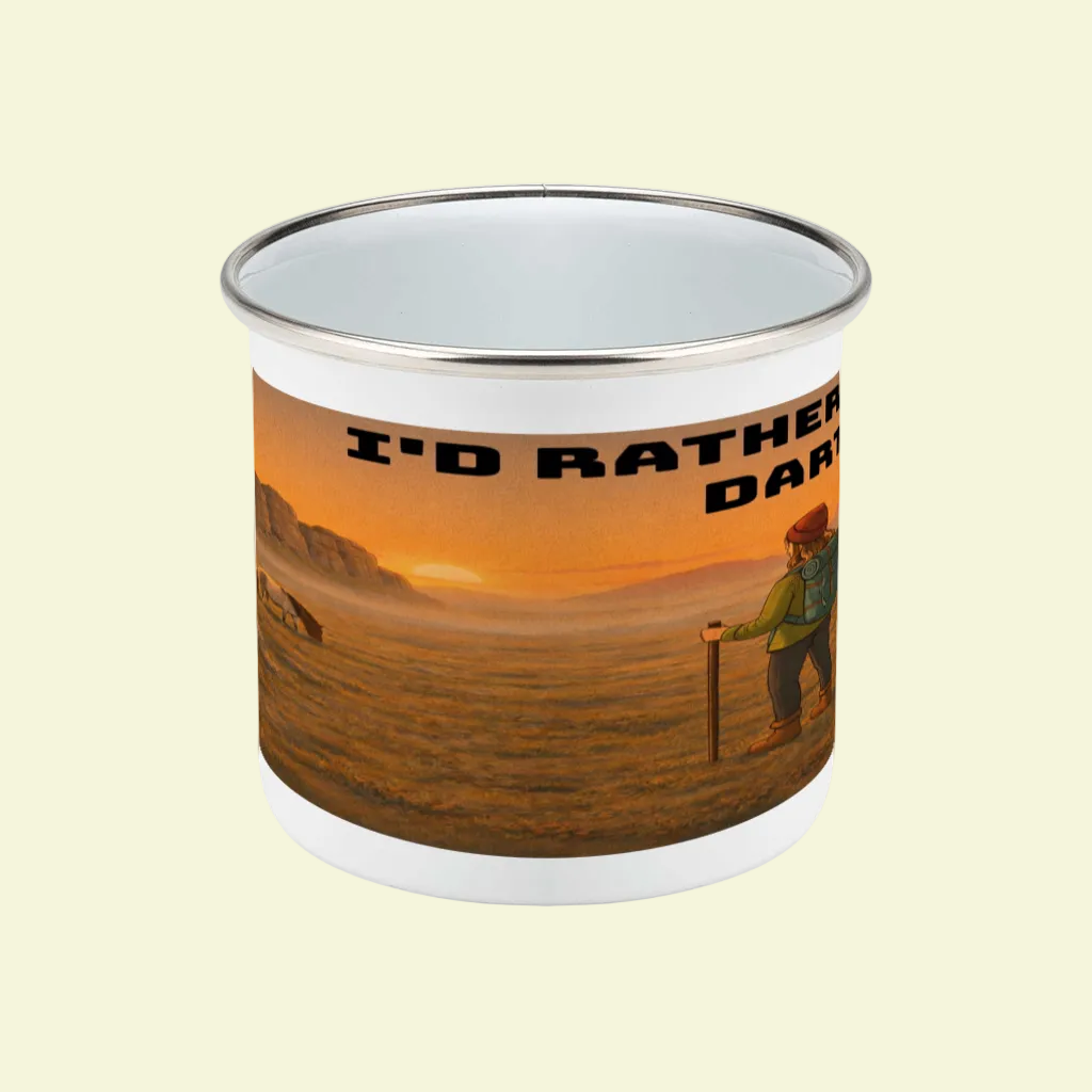 Enamel Mug 12oz – I'd Rather Be on Dartmoor for Her | Camping Gift