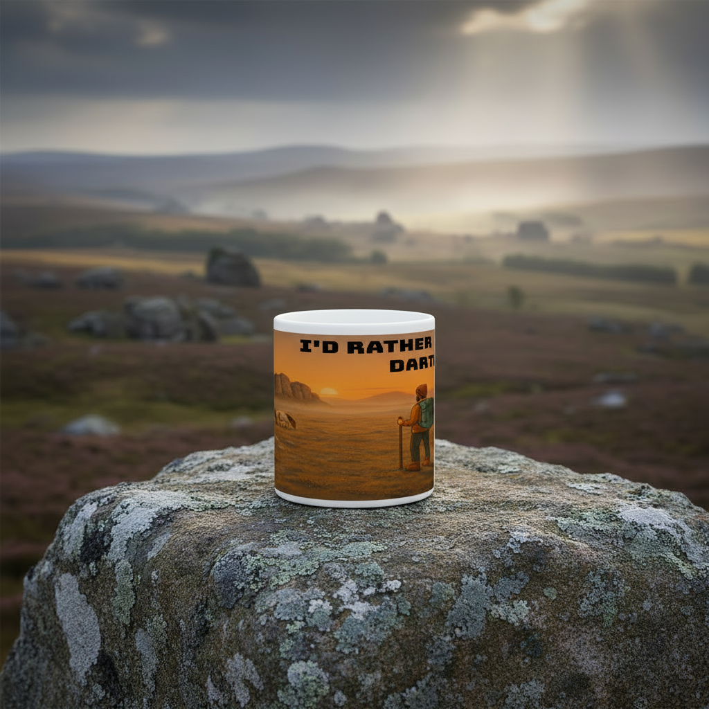 Ceramic Mug 11oz – I'd Rather Be on Dartmoor for Him | Hiking Gift