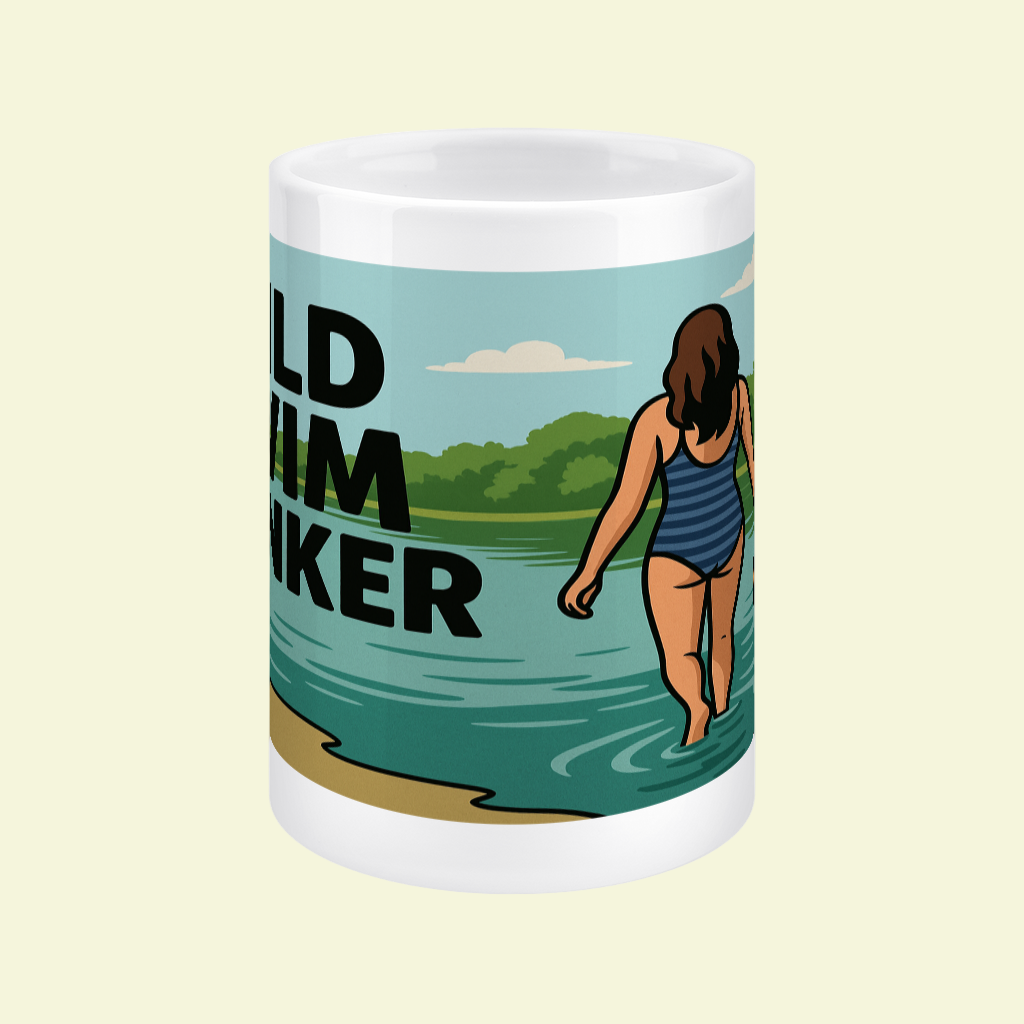 Ceramic Mug 15oz – Wild Swim Wanker for Her | Outdoor Swim Gift