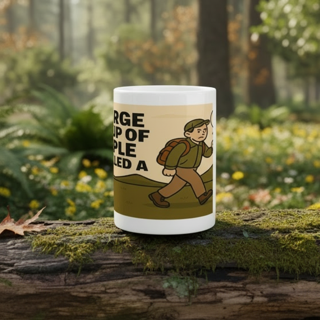 Ceramic Mug 15oz – A Large Group of People for Him | Funny Outdoors Gift