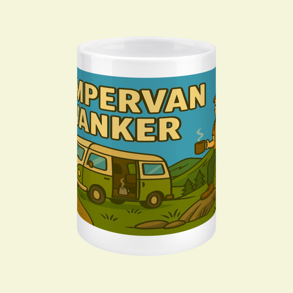 Ceramic Mug 15oz – Campervan Wanker for Her | Funny Camping Gift