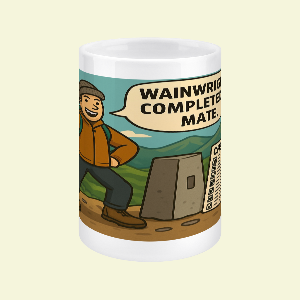 Wainwrights Completed It Mate Mug – Funny Hiking Gift for Him | 15oz Ceramic Mug