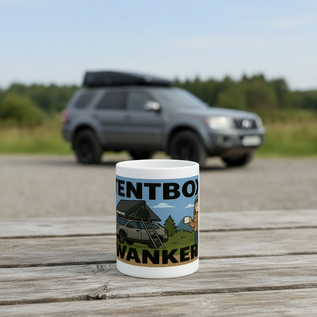 Ceramic Mug 15oz – Tentbox Wanker for Her | Funny Camping Gift