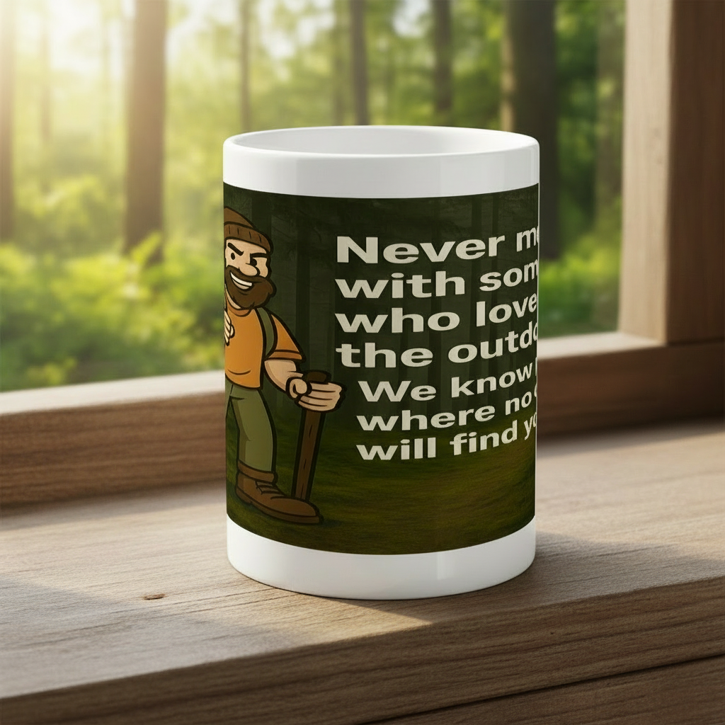 Ceramic Mug 15oz – Never Mess With Outdoors Lover for Him | Gift